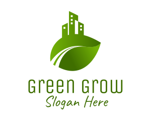 Green City Leaf logo design