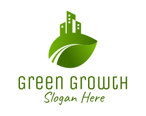 Green City Leaf logo design