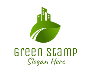 Green City Leaf logo design