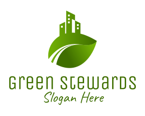 Green City Leaf logo design