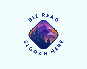 Mountain Outdoor Destination Trekking  logo design