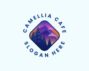 Mountain Outdoor Destination Trekking  logo design