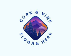 Mountain Outdoor Destination Trekking  logo design