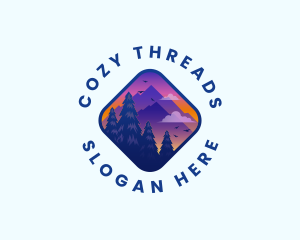 Mountain Outdoor Destination Trekking  logo design