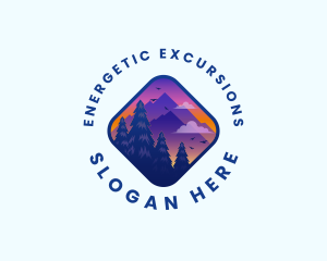 Mountain Outdoor Destination Trekking  logo design