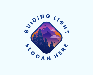 Mountain Outdoor Destination Trekking  logo design