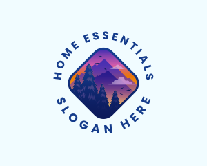 Mountain Outdoor Destination Trekking  logo design