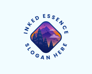 Mountain Outdoor Destination Trekking  logo design