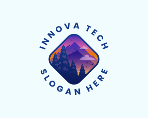 Mountain Outdoor Destination Trekking  logo design