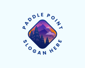 Mountain Outdoor Destination Trekking  logo design