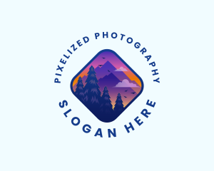 Mountain Outdoor Destination Trekking  logo design