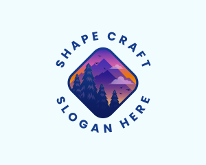 Mountain Outdoor Destination Trekking  logo design