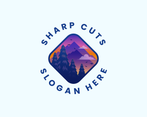 Mountain Outdoor Destination Trekking  logo design