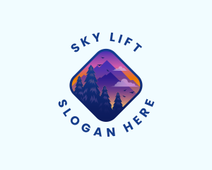 Mountain Outdoor Destination Trekking  logo design