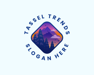 Mountain Outdoor Destination Trekking  logo design