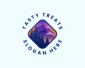 Mountain Outdoor Destination Trekking  logo design