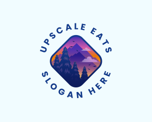 Mountain Outdoor Destination Trekking  logo design