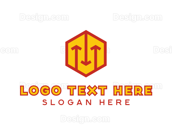 Hexagon Logistics Arrow Logo