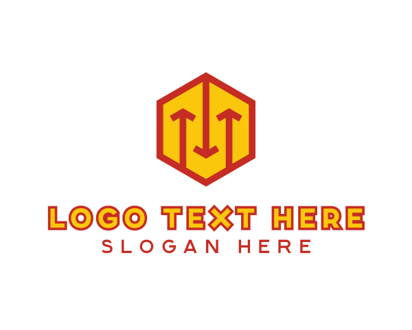 Hexagonal logo example 4