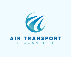 Plane Airline Swoosh  logo design