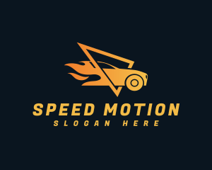 Speed Fire Car logo design