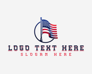 Patriotic American Flag logo