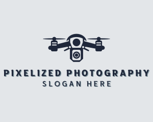 Quadcopter Surveillance Lens logo design