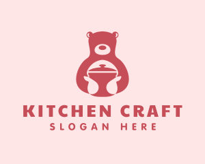 Bear Casserole Kitchen logo design