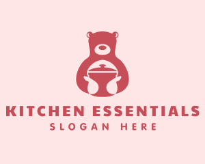 Bear Casserole Kitchen logo design