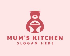 Bear Casserole Kitchen logo design