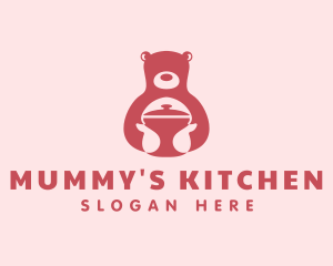 Bear Casserole Kitchen logo design