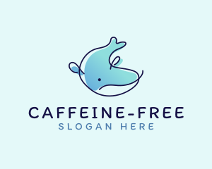 Humpback Whale Doodle logo design