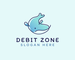 Humpback Whale Doodle logo design