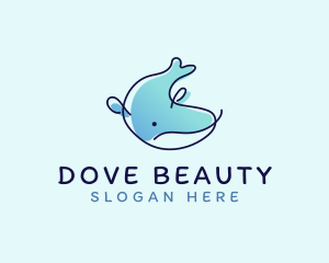 Humpback Whale Doodle logo design