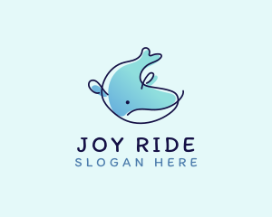 Humpback Whale Doodle logo design