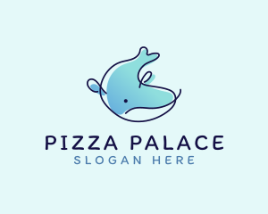 Humpback Whale Doodle logo design