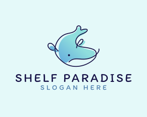 Humpback Whale Doodle logo design