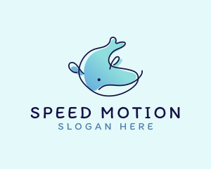 Humpback Whale Doodle logo design