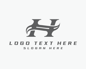 Road Swoosh Business Letter H logo