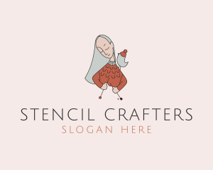 Crochet Woman Crafter logo design