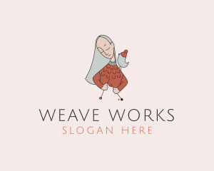 Crochet Woman Crafter logo design