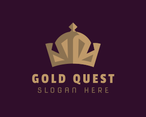 Gold Expensive Crown logo design