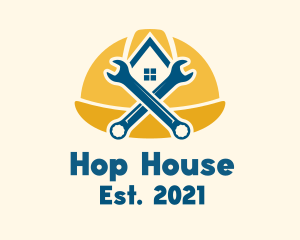 Hard Hat Wrench House logo design