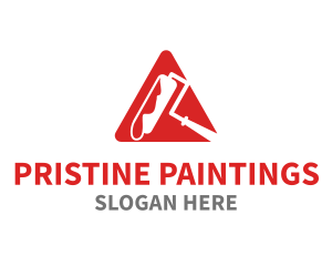 Paint Roller  Triangle logo design