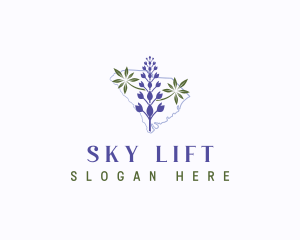 South Carolina Sky Lupine Flower logo design