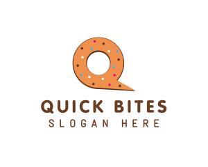 Donut Letter Q logo design