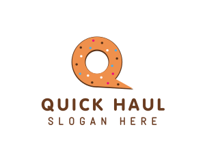 Donut Letter Q logo design