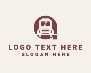 Delivery Truck Letter A logo