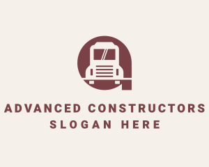 Delivery Truck Letter A logo design