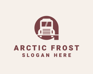 Delivery Truck Letter A logo design